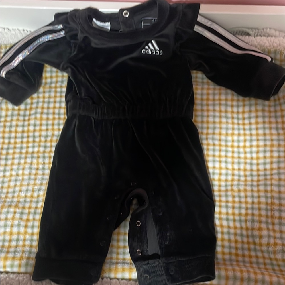 Adidas Black Baby Jumpsuit